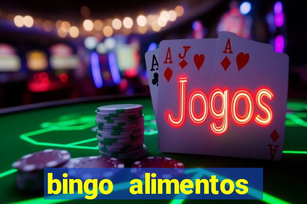 bingo alimentos para imprimir